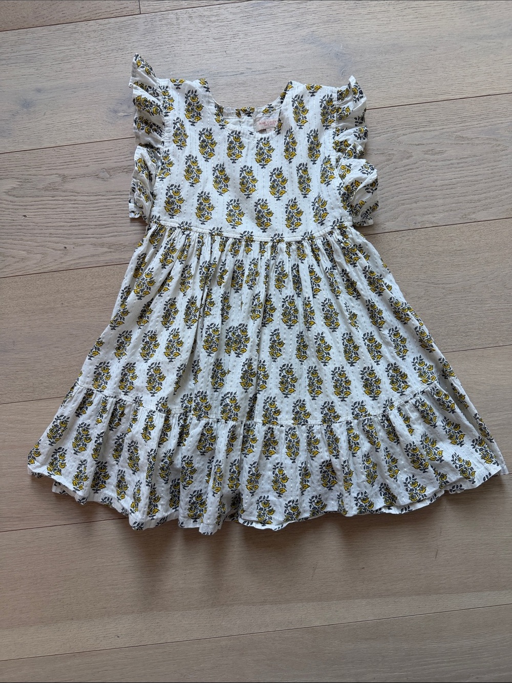 Pink Chicken Floral Dress 7Y